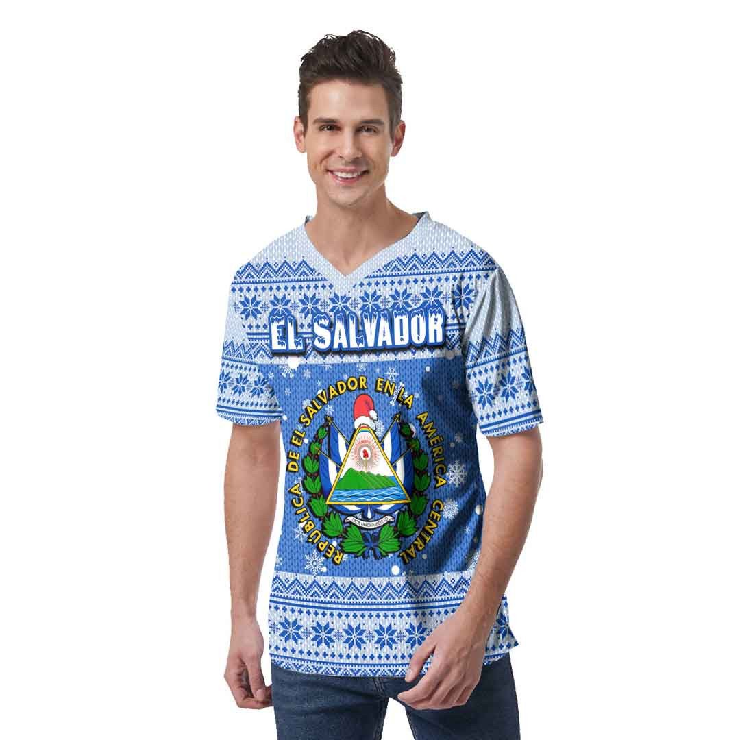 el-salvador-christmas-v-neck-t-shirt