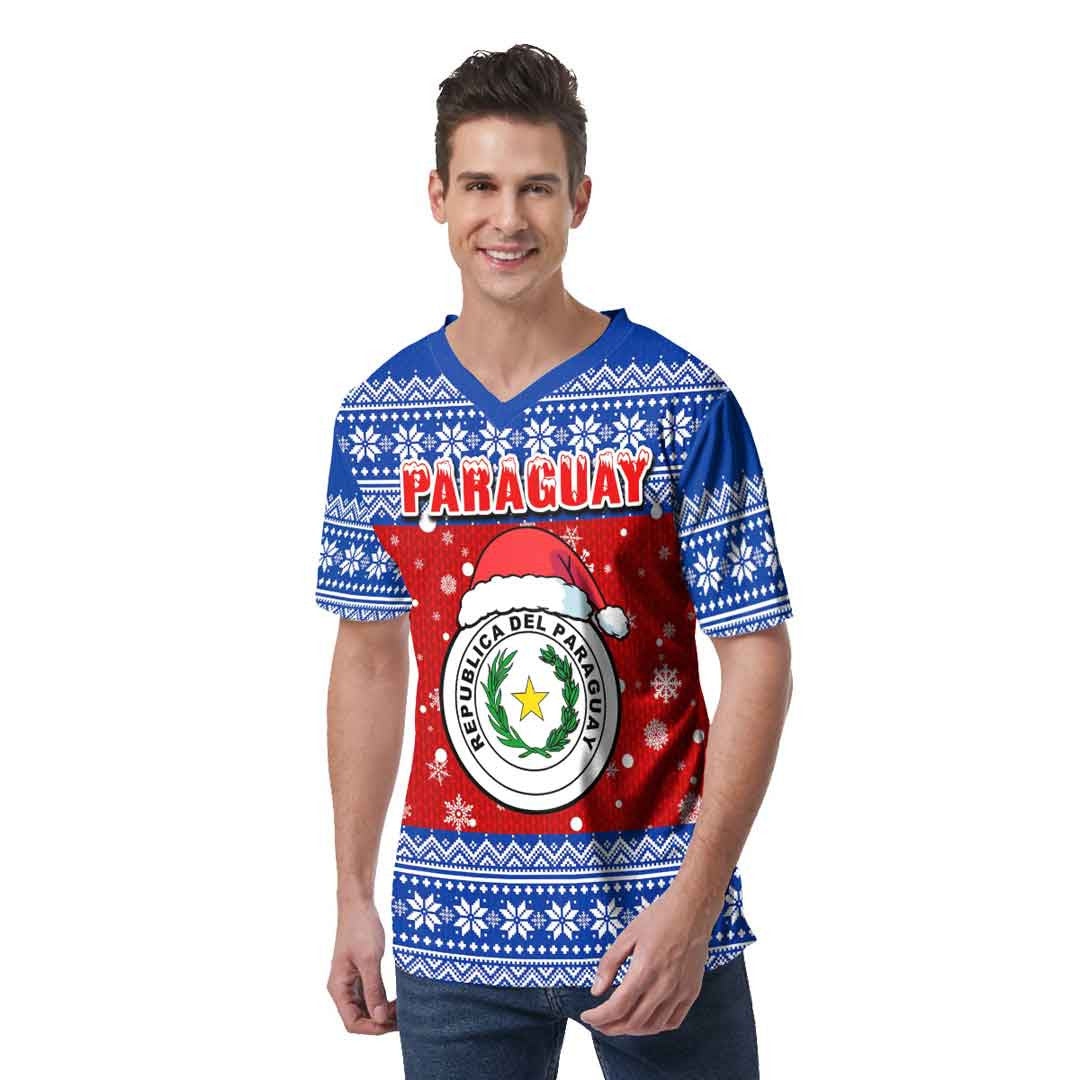 paraguay-christmas-v-neck-t-shirt