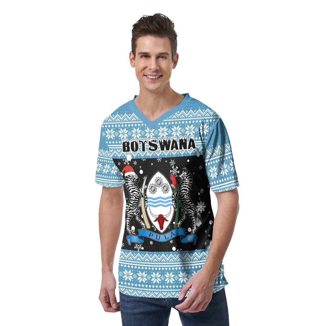 botswana-christmas-v-neck-t-shirt
