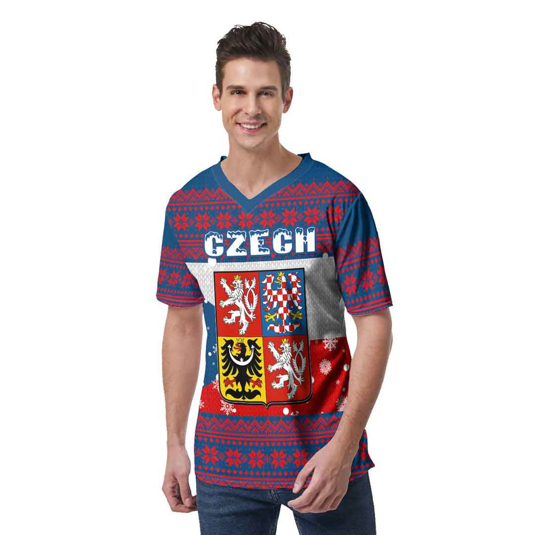 czech-republic-christmas-v-neck-t-shirt