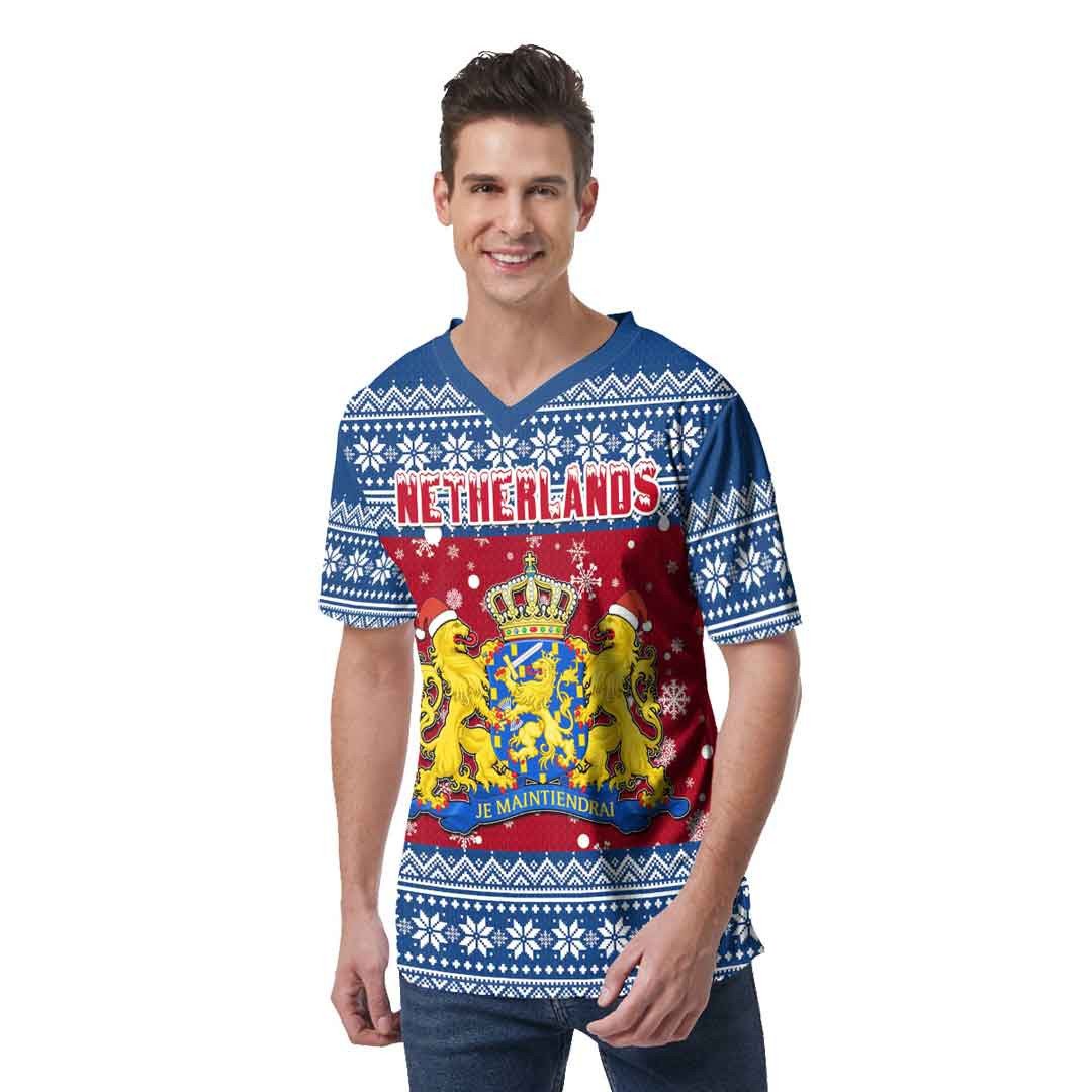 netherlands-christmas-v-neck-t-shirt
