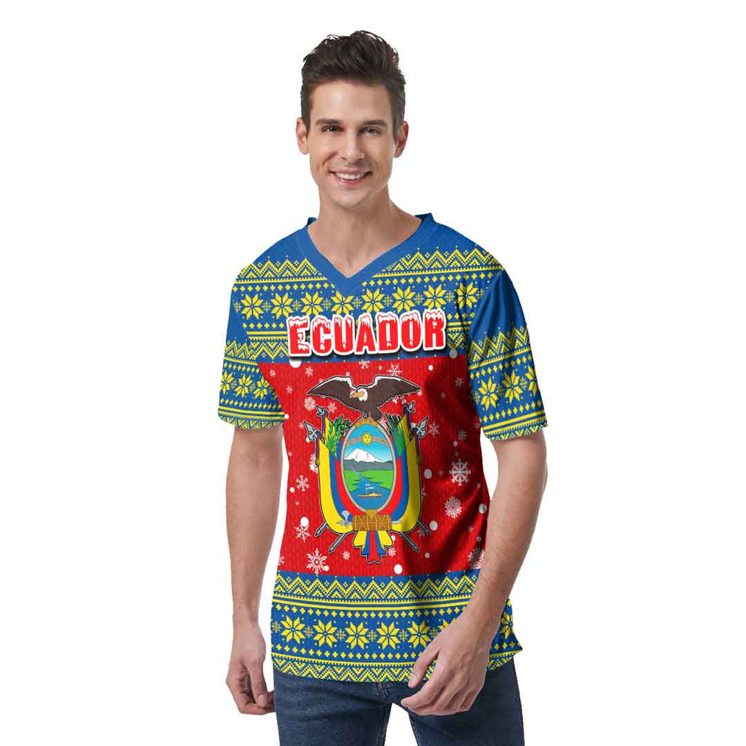 ecuador-christmas-v-neck-t-shirt