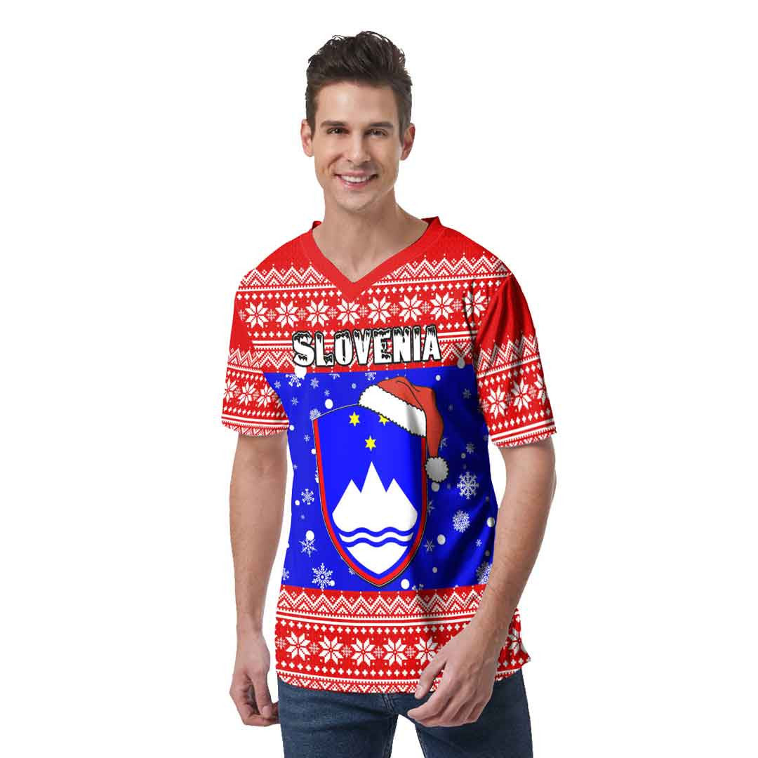 slovenia-christmas-v-neck-t-shirt