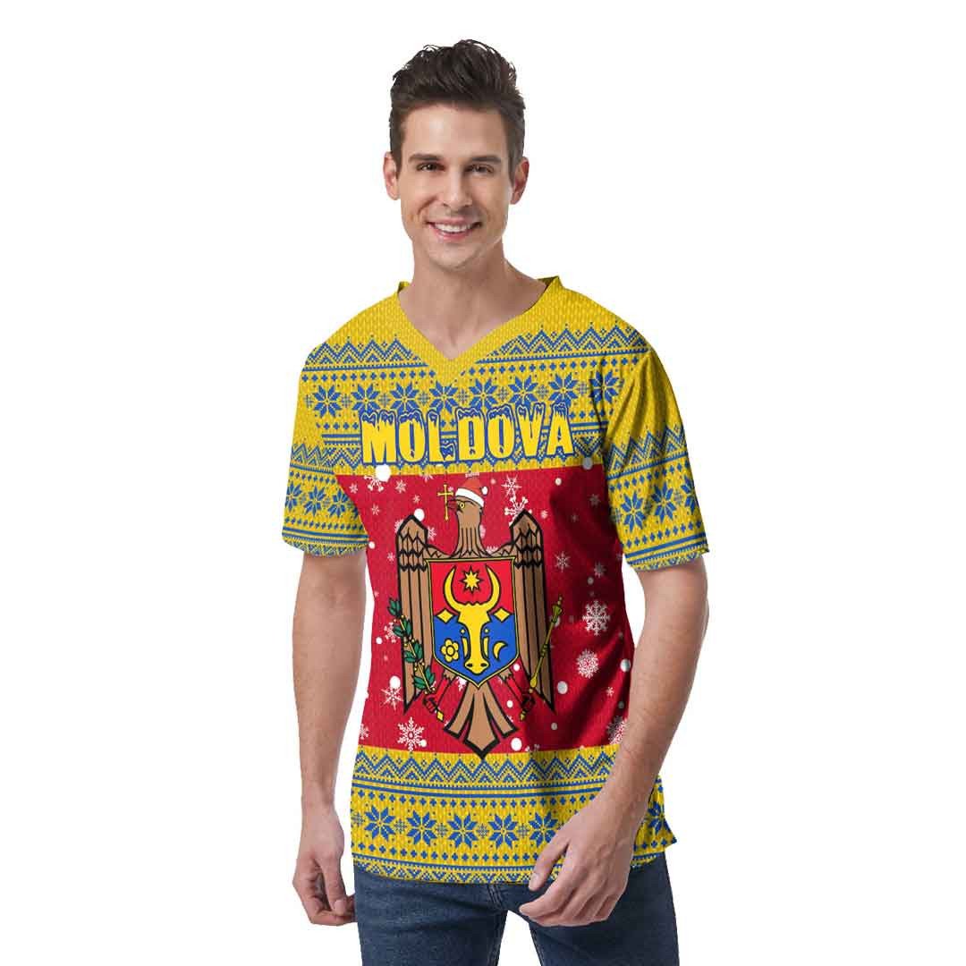 moldova-christmas-v-neck-t-shirt