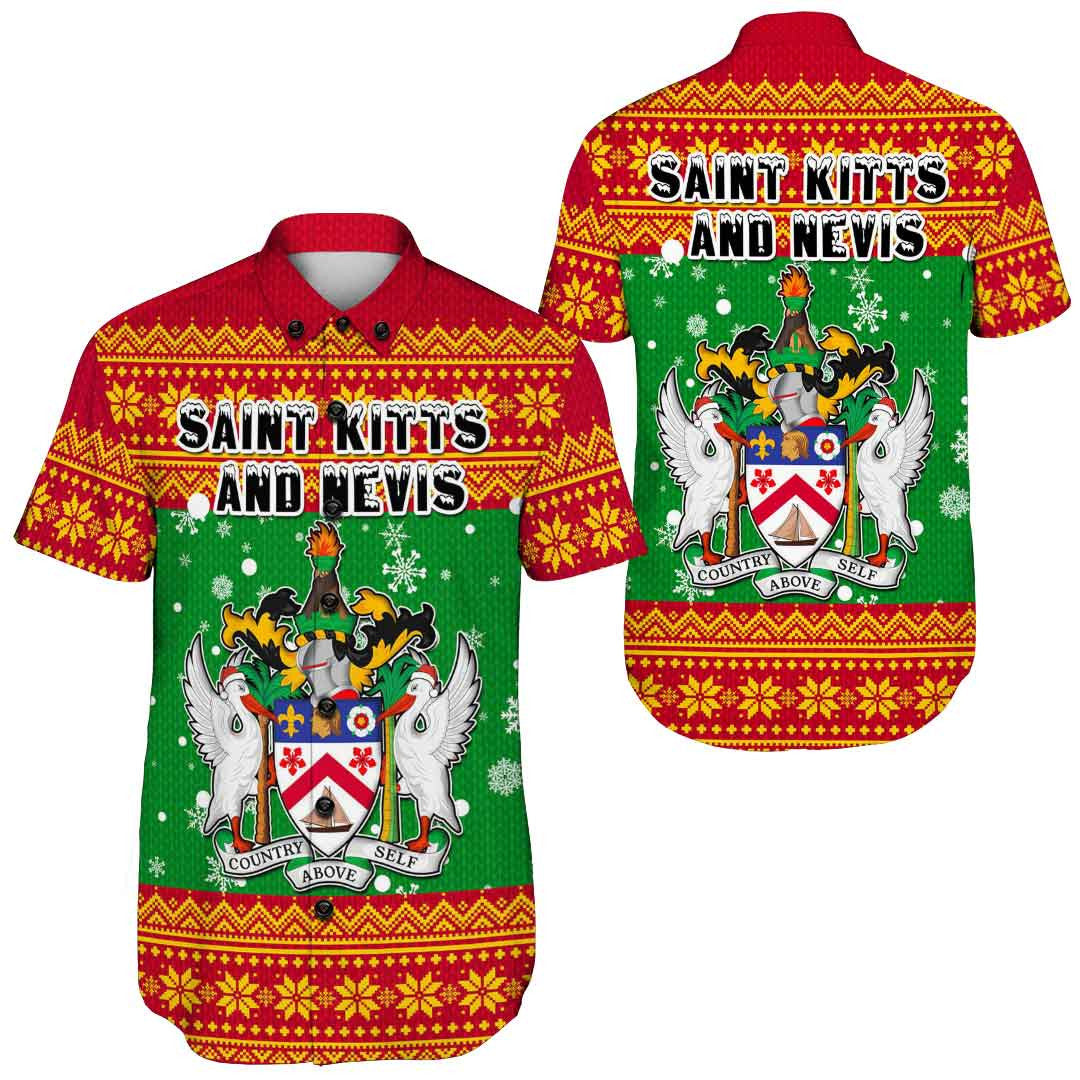 saint-kitts-and-nevis-christmas-shorts-sleeve-shirts