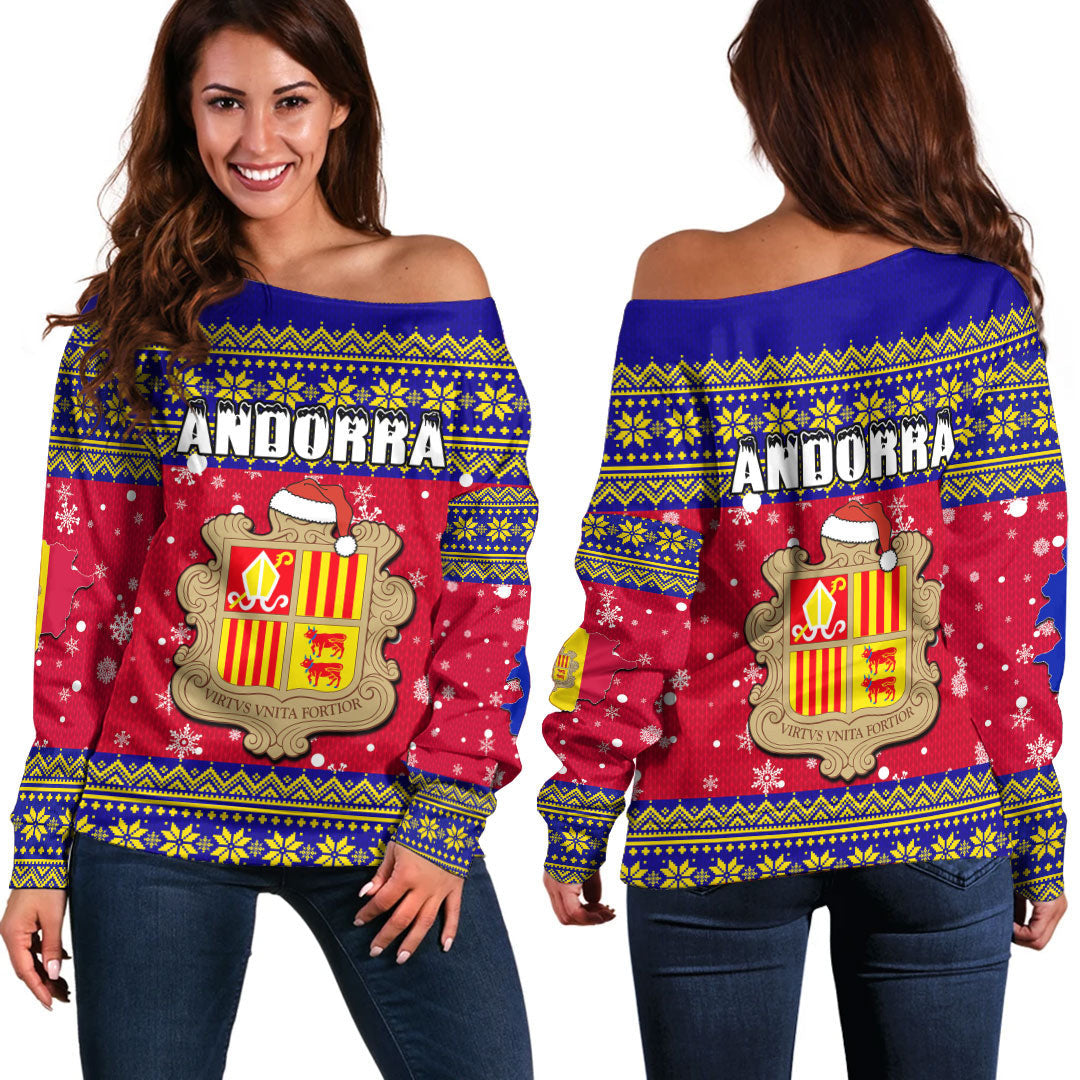 Andorra Christmas Off Shoulder Sweaters - Wonder Print Shop