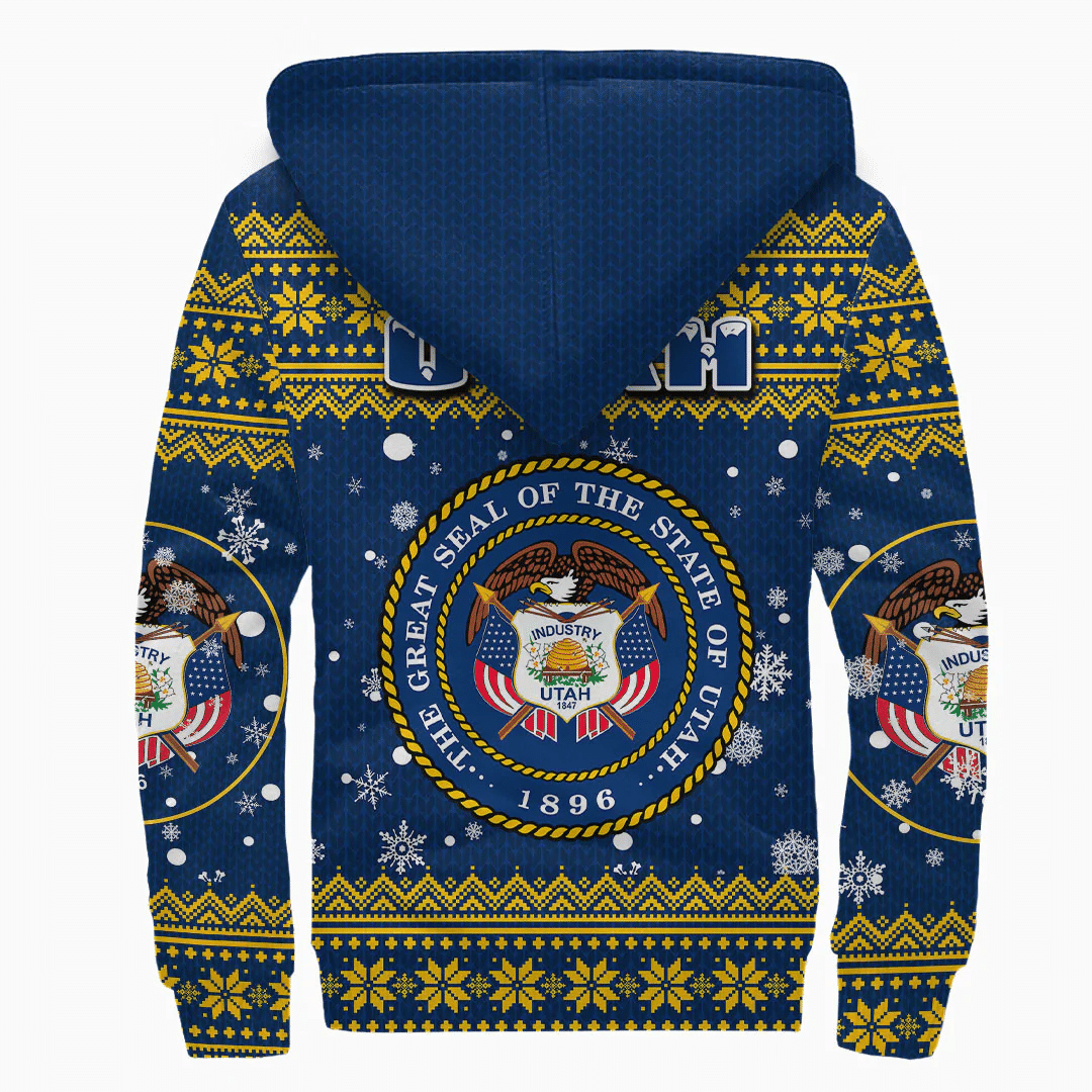 Utah Christmas Sherpa Hoodies - Wonder Print Shop