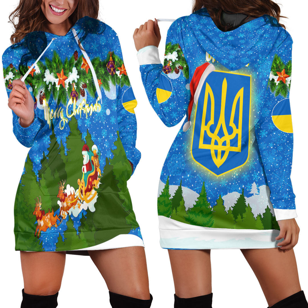 ukraine-blue-xmas-hoodie-dress