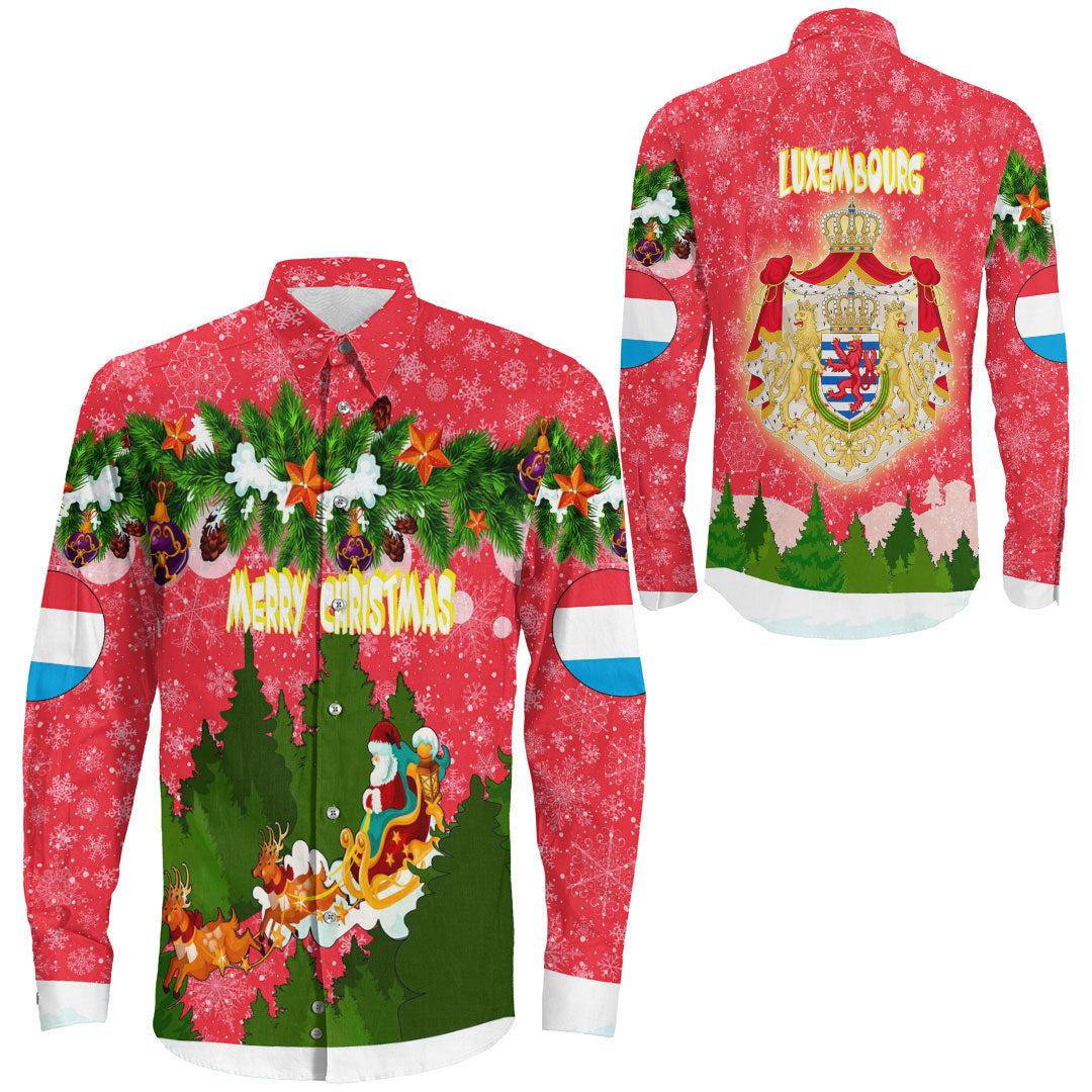luxembourg-red-xmas-long-sleeve-button-shirt