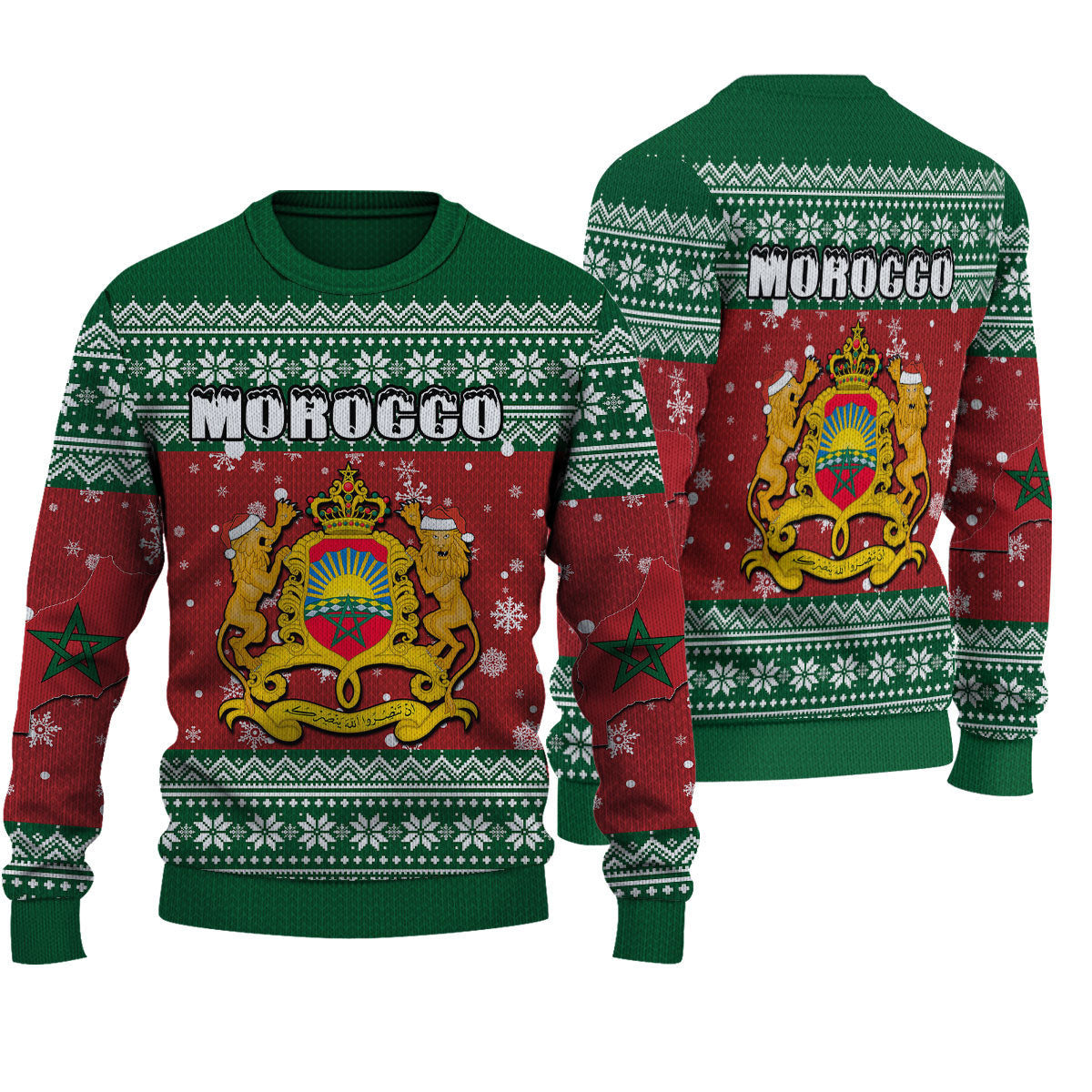 Wonder Print Shop Ugly Sweater Morocco Christmas Knitted Sweater - Wonder Print Shop