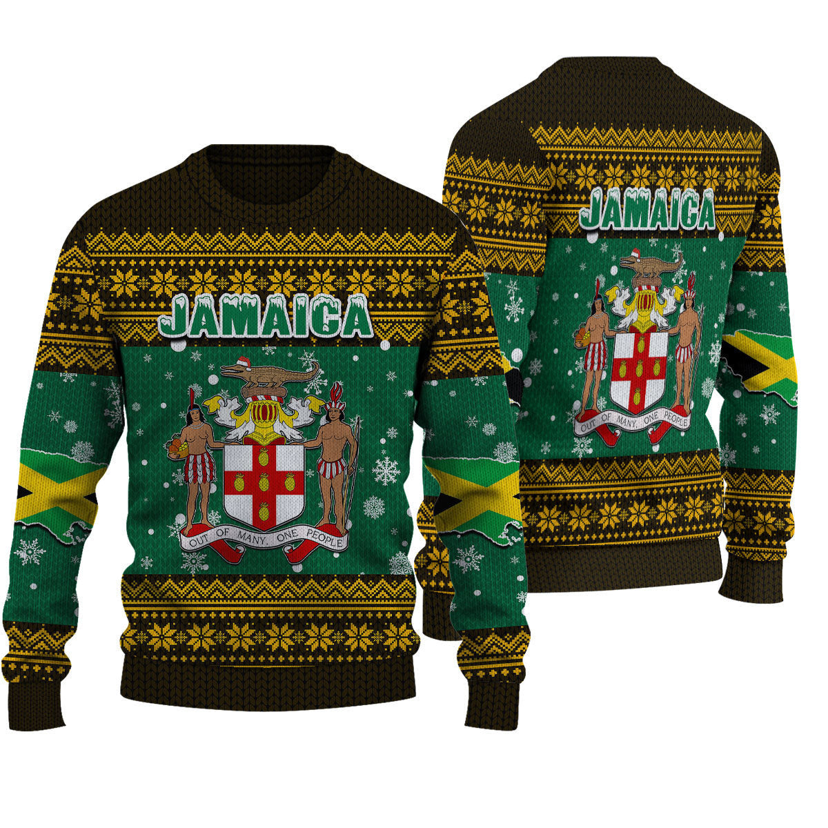Wonder Print Shop Ugly Sweater Jamaica Christmas Knitted Sweater - Wonder Print Shop