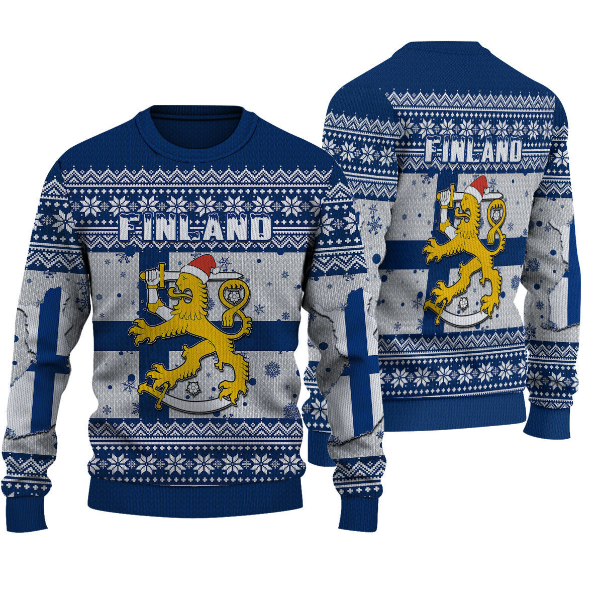 Wonder Print Shop Ugly Sweater Finland Christmas Knitted Sweater - Wonder Print Shop