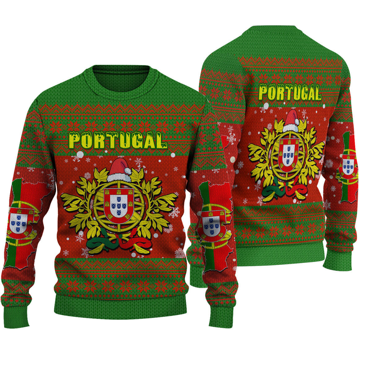Wonder Print Shop Ugly Sweater Portugal Christmas Knitted Sweater - Wonder Print Shop