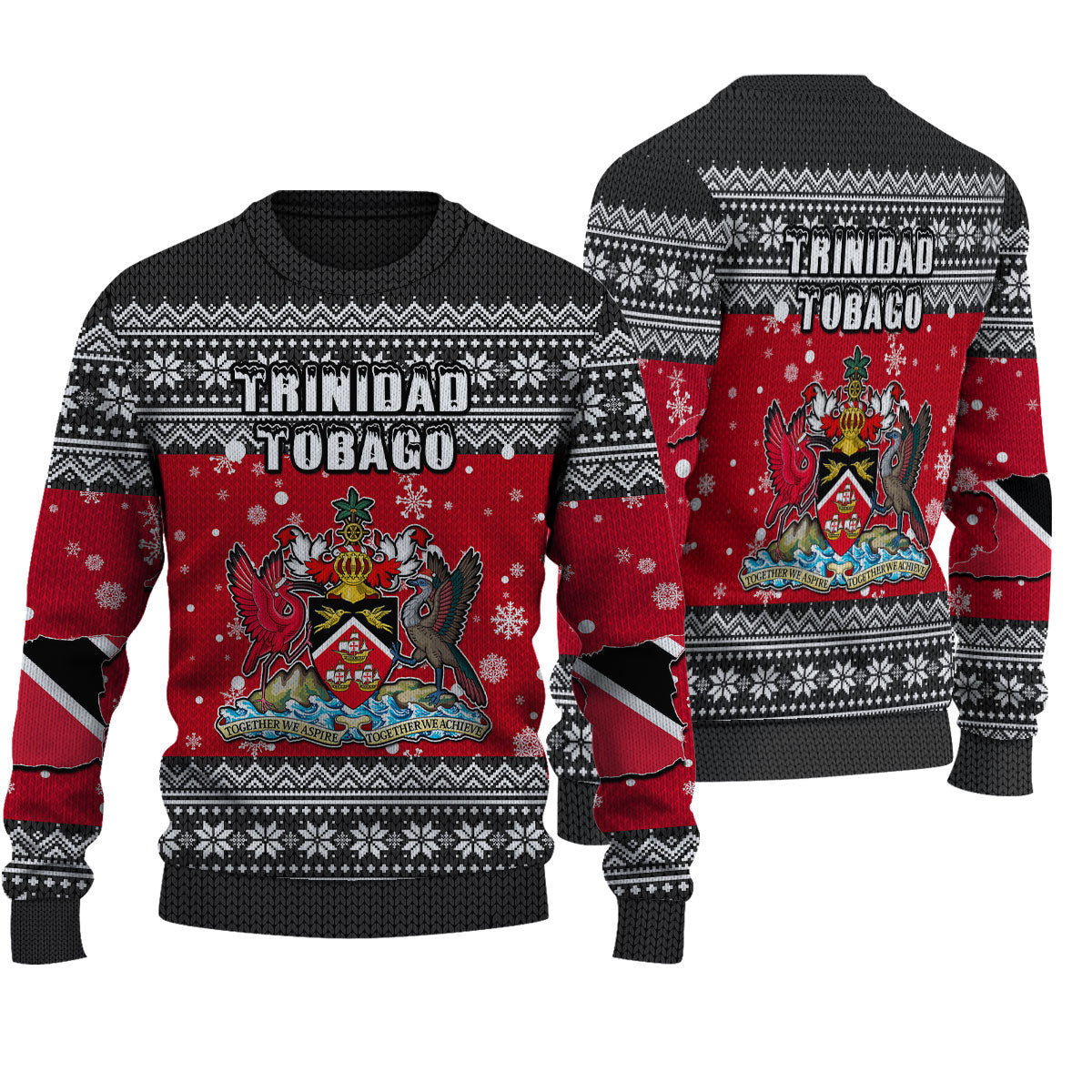 Wonder Print Shop Ugly Sweater Trinidad Tobago Christmas Knitted Sweater - Wonder Print Shop