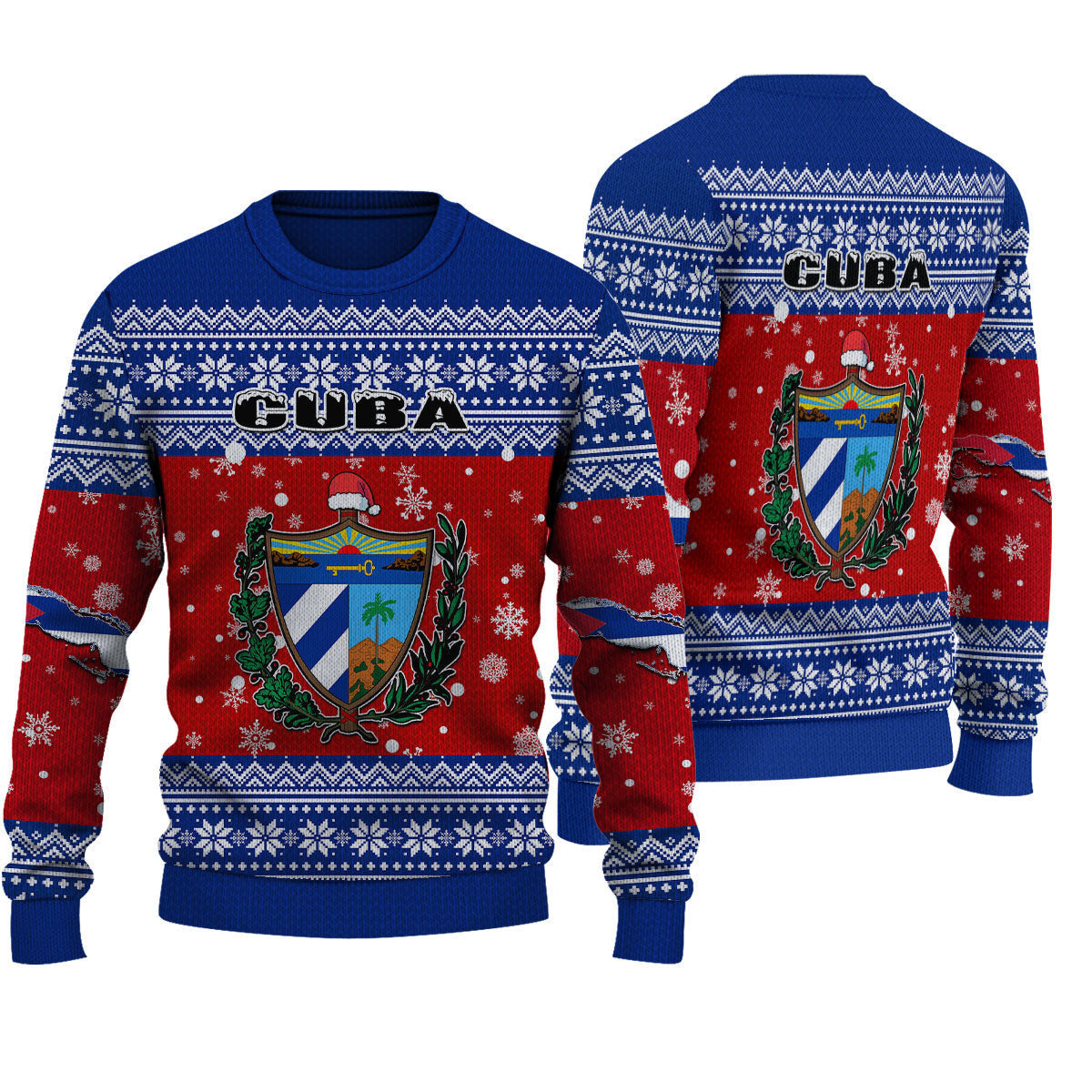 Wonder Print Shop Ugly Sweater Cuba Christmas Knitted Sweater - Wonder Print Shop
