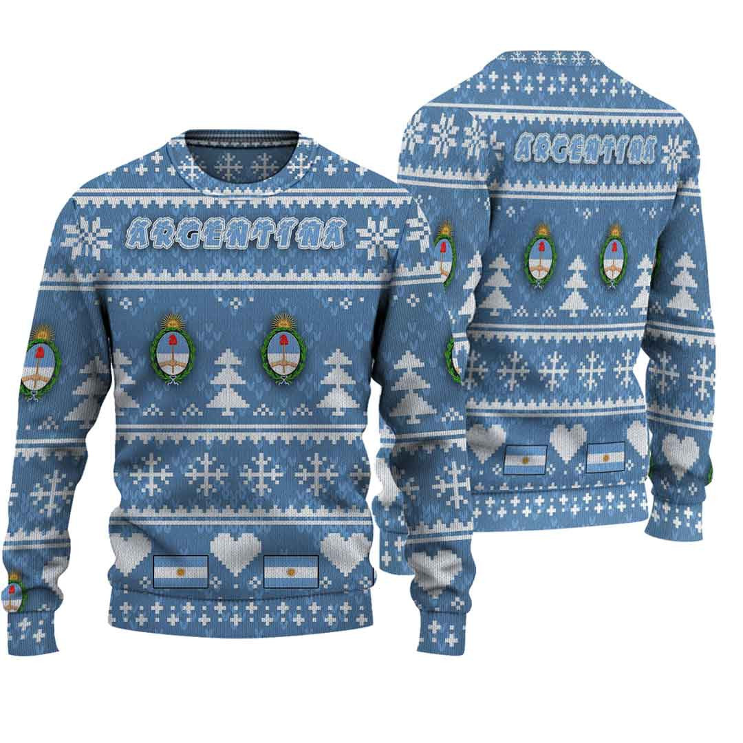 Wonder Print Shop Ugly Sweater Argentina Christmas Knitted Sweater - Wonder Print Shop