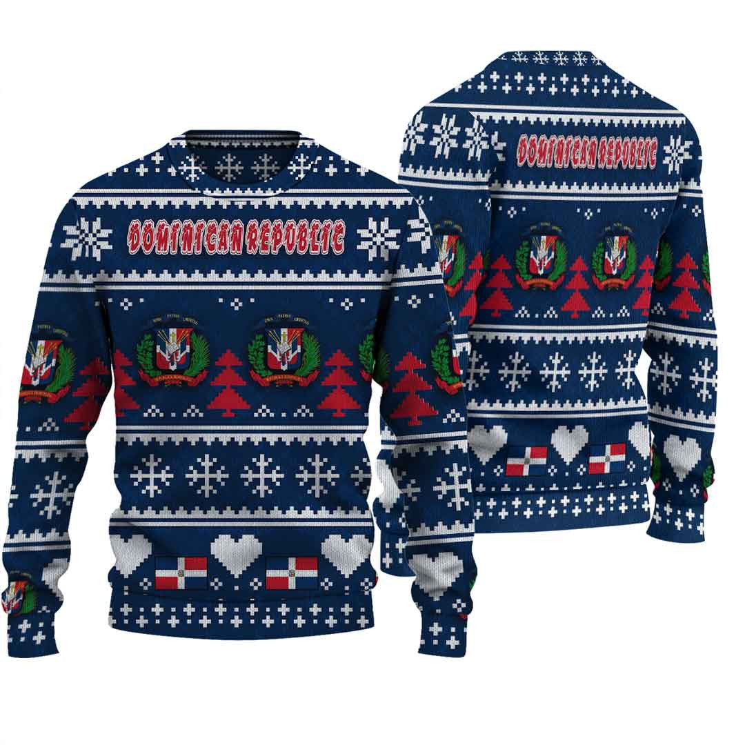 Wonder Print Shop Ugly Sweater Dominican Republic Christmas Knitted Sweater - Wonder Print Shop