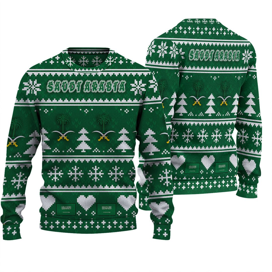 Wonder Print Shop Ugly Sweater Saudi Arabia Christmas Knitted Sweater - Wonder Print Shop