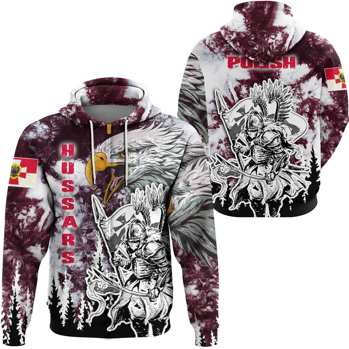 Polska Polish Hussars Zip Hoodie - Wonder Print Shop