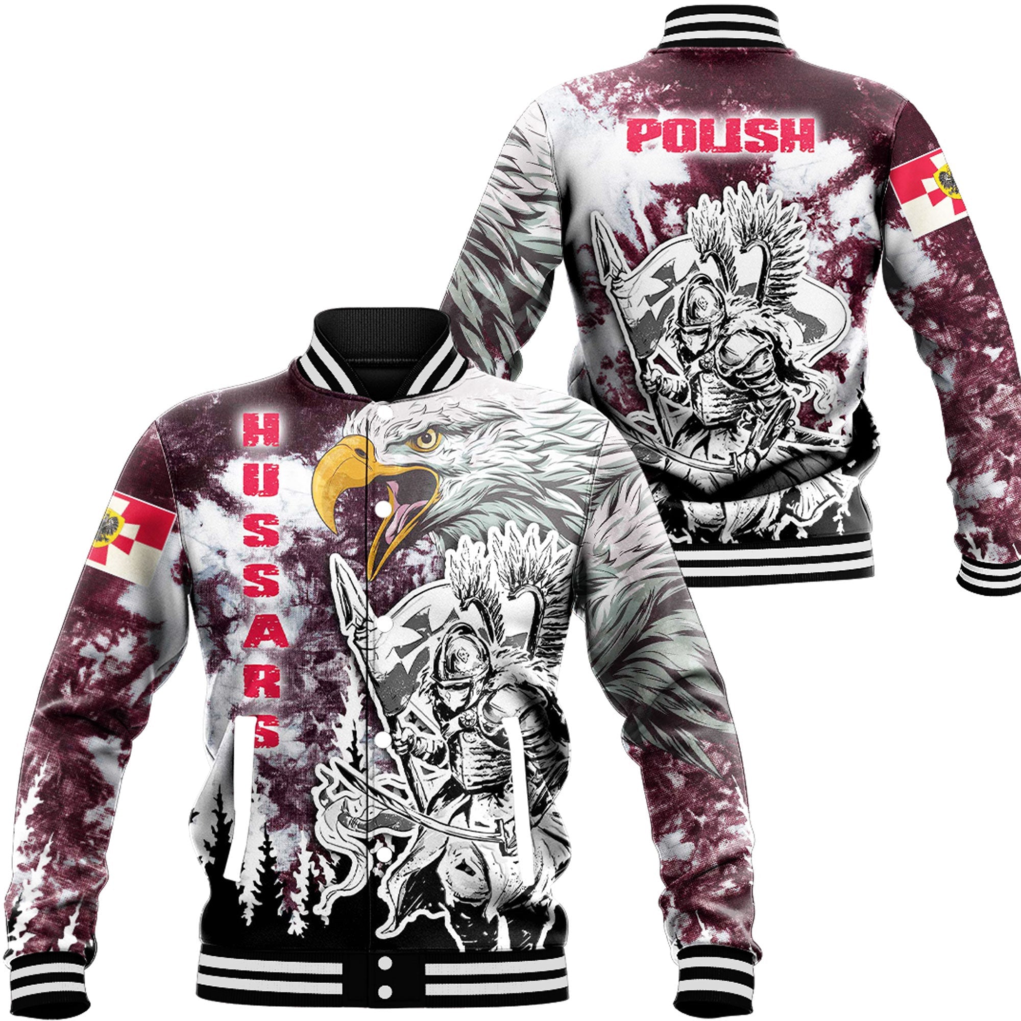 Polska Polish Hussars Baseball Jackets - Wonder Print Shop