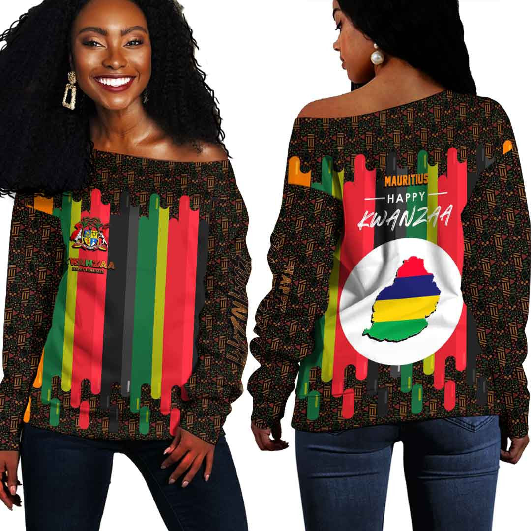 mauritius-happy-kwanzaa-womens-off-shoulder-sweater