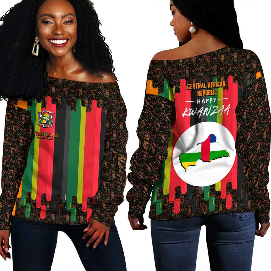central-african-republic-happy-kwanzaa-womens-off-shoulder-sweater