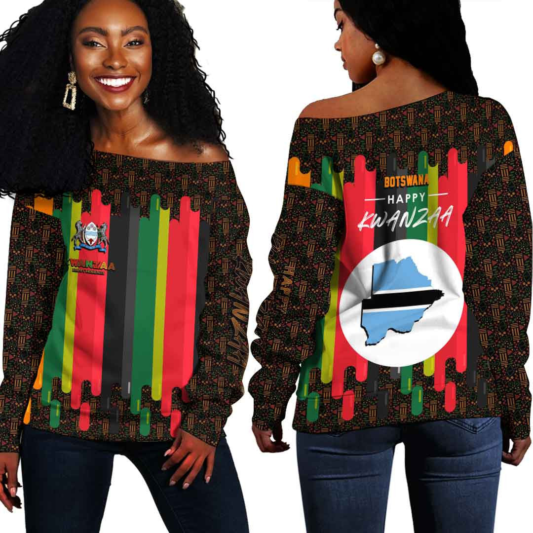 botswana-happy-kwanzaa-womens-off-shoulder-sweater