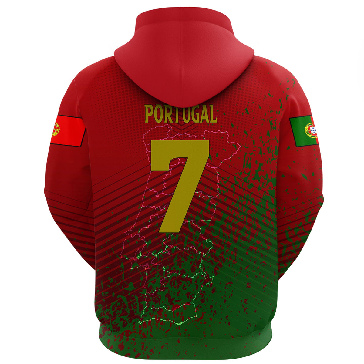 Portugal Soccer Style Hoodie - Wonder Print Shop