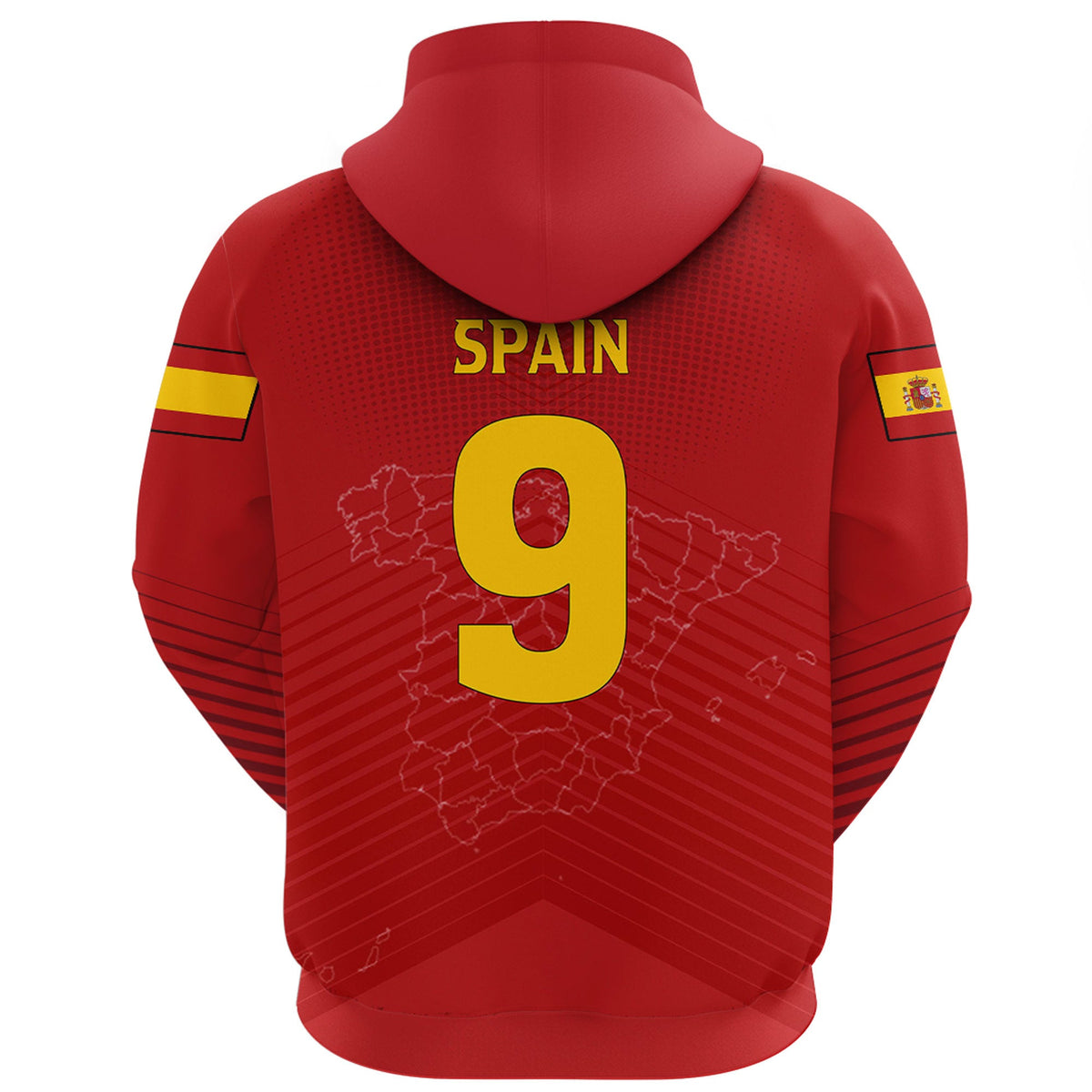 Spain Soccer Style Hoodie - Wonder Print Shop