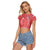 Serbia Soccer Style Women's Raglan Cropped T Shirt - Wonder Print Shop