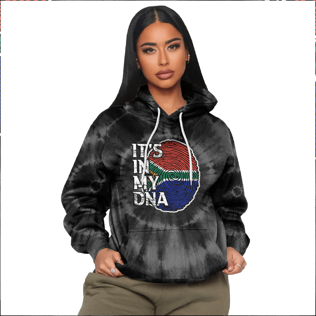 Custom African Hoodie South Africa Its In My DNA Tie Dye Style - Wonder Print Shop