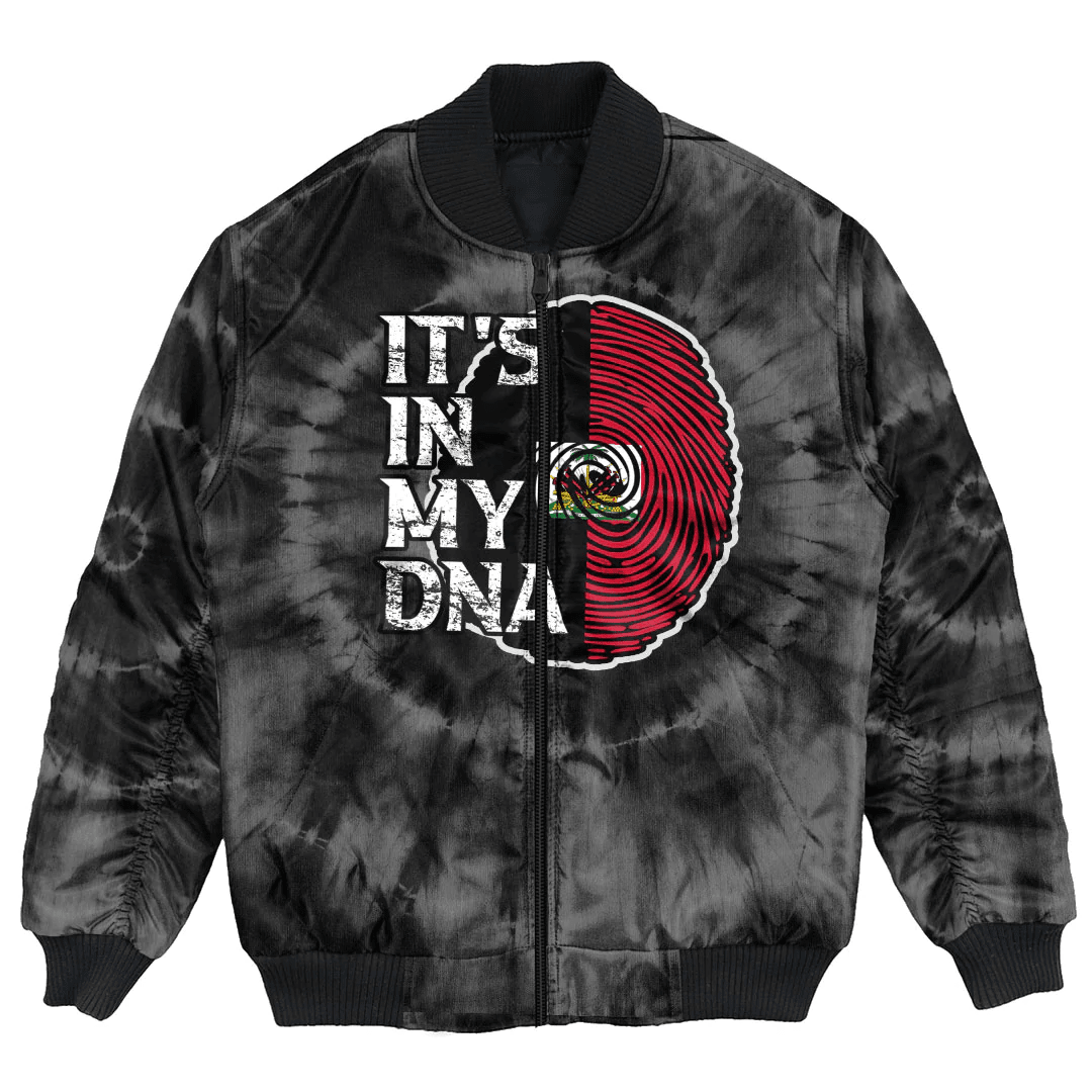 Wonder Print Shop Jacket - Haiti 1964 Bomber Jacket It's In My DNA Tie Dye Style - Wonder Print Shop