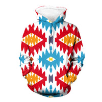 Native American Red Seamless Ethnic Pattern 3D Hoodie LT10 - Wonder Print Shop