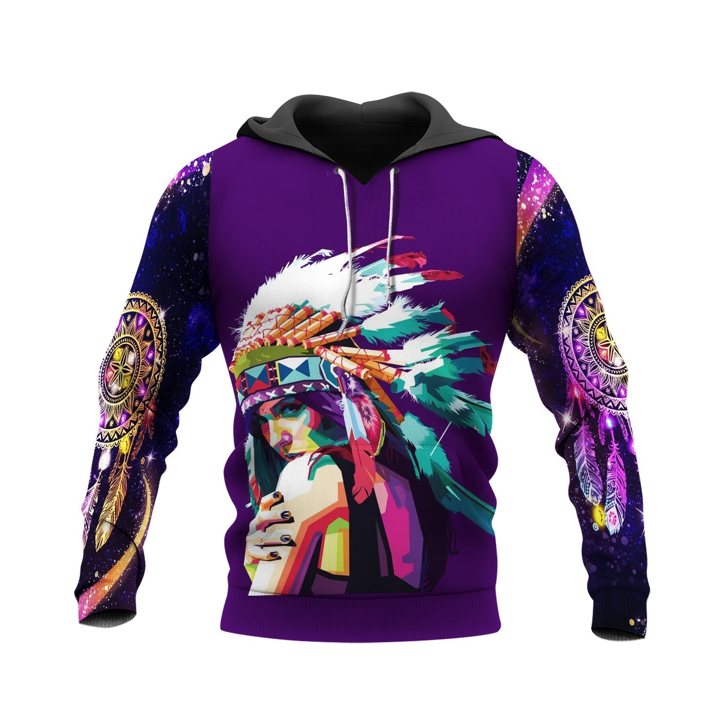 Native American Girl 3D Hoodie LT10 - Wonder Print Shop