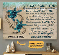 turtle-couple-love-personalized-horizontal-poster