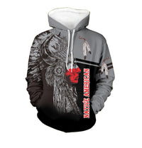 Black and Red Chief Native American 3D Hoodie LT10 - Wonder Print Shop
