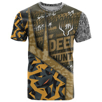 Deer Hunting Grunge Pattern T Shirt - Wonder Print Shop