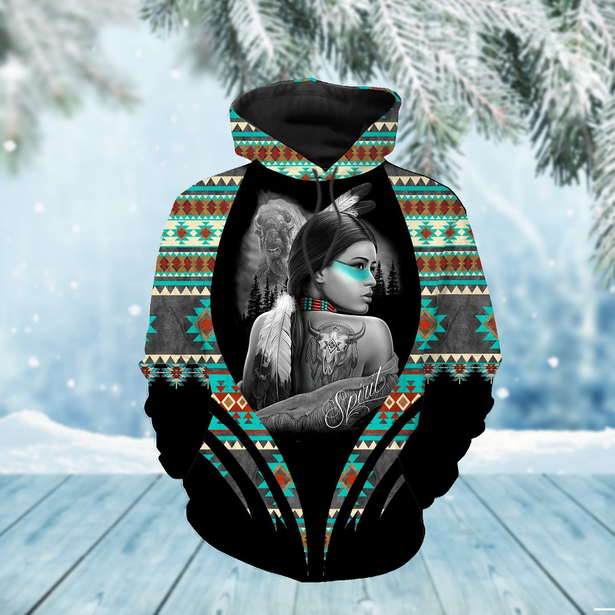 Native American Girl 3D Hoodie LT10 - Wonder Print Shop