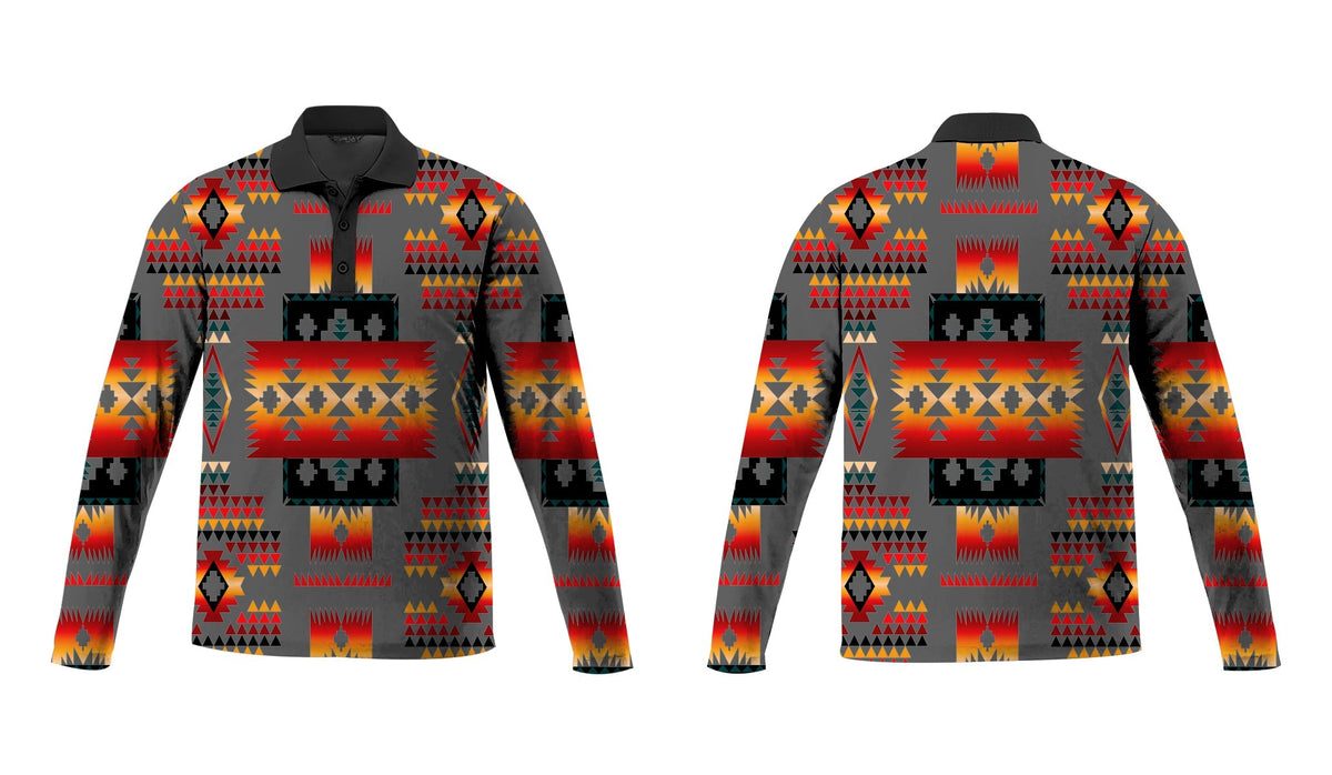 gray-tribe-pattern-native-american-polo-long-sleeve