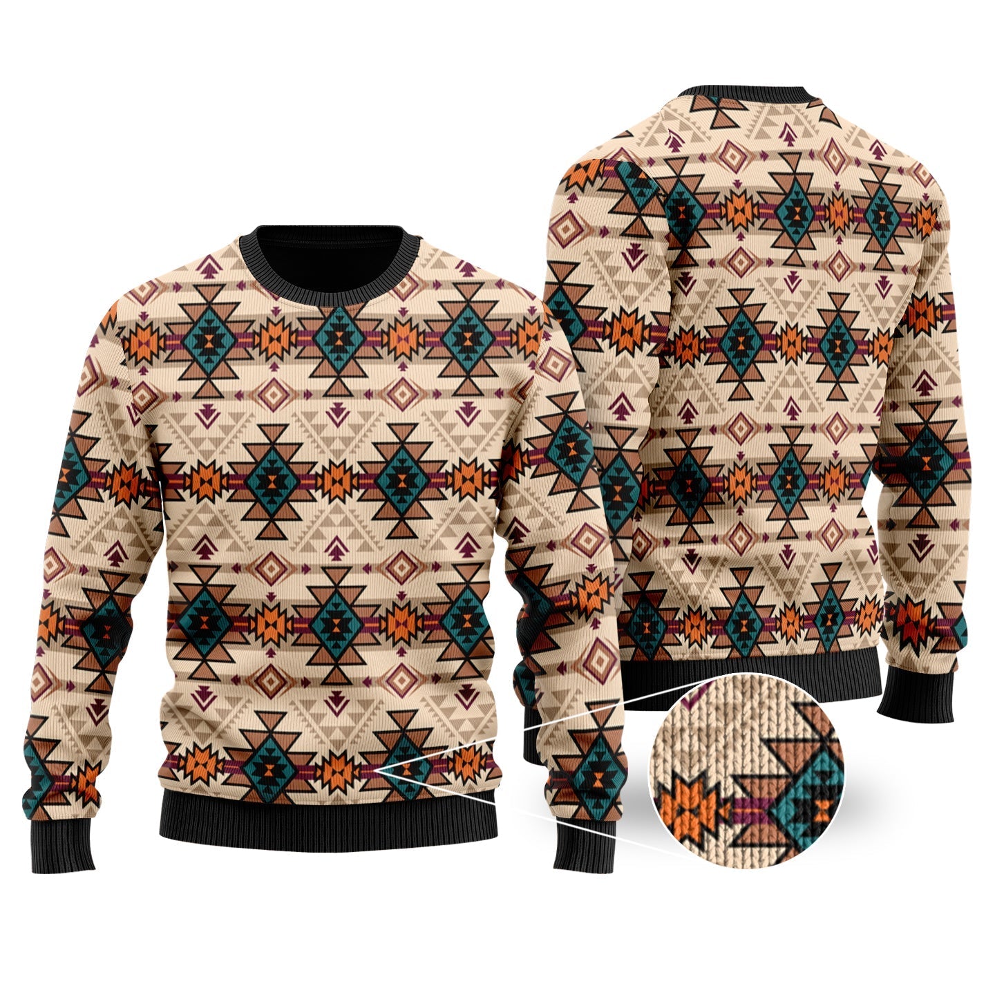 Native American Retro Color Tribals Sweater LT10 - Wonder Print Shop