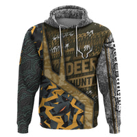 Deer Hunting Grunge Pattern Hoodie - Wonder Print Shop