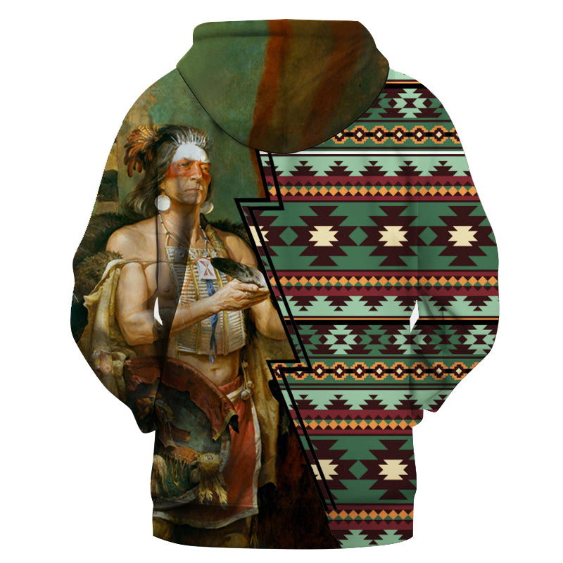 Chief Native American 3D Hoodie LT10 - Wonder Print Shop