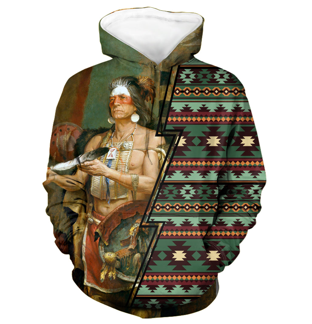 Chief Native American 3D Hoodie LT10 - Wonder Print Shop