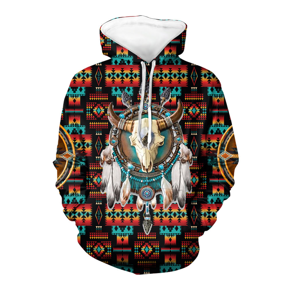 Native American Bison Dream Catcher 3D Hoodie LT10 - Wonder Print Shop