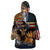 Deer Hunting American Flag Deciduous Forest Pattern Wearable Blanket Hoodie - Wonder Print Shop
