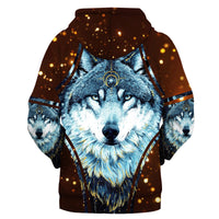Moon Wolf Native American 3D Hoodie LT10 - Wonder Print Shop
