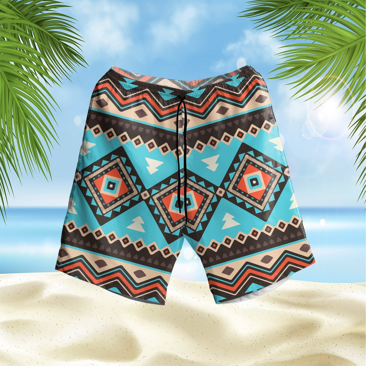 native-american-line-shapes-ethnic-pattern-hawaiian-shorts