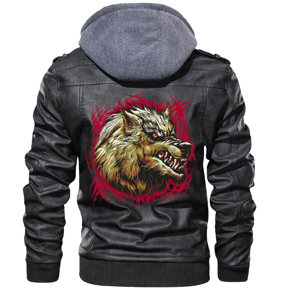 Viking Valknut Zipper Leather Jacket - Fenrir RLT12 - Wonder Print Shop