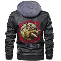 Viking Valknut Zipper Leather Jacket - Fenrir RLT12 - Wonder Print Shop