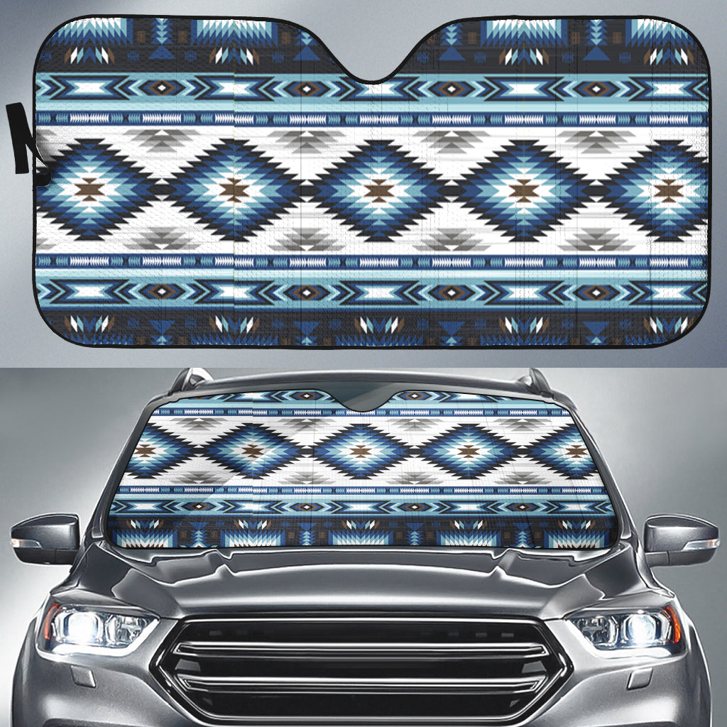 native-american-blue-colors-tribal-pattern-auto-sun-shades